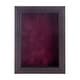 preview thumbnail 2 of 3, Rich Dark Brown Wood Shadow Box Frame with Acrylic Front - Dark Red Suede Backing, 30 Sizes