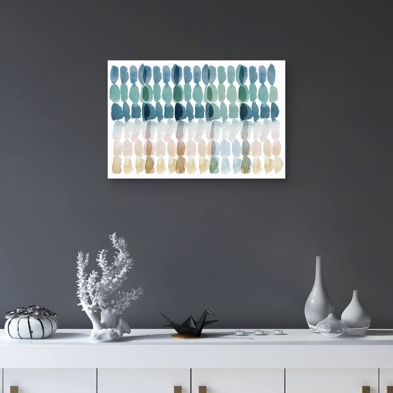 Rowed Pebbles by Claudia B Design Canvas Art Print