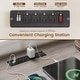 preview thumbnail 142 of 156, Farmhouse Executive L Shaped Desk Home Office Desk with Drawers and Storage Cabinet & Power Outlet