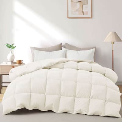 All Season & Lightweight Ultra Soft 360 TC White Goose Down Duvet Comforter