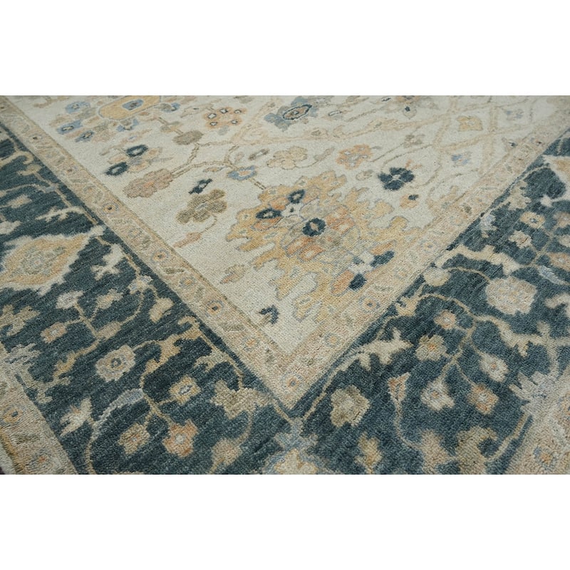 LoomBloom Multi Size Beige Wool Hand Knotted Turkish Oushak Area Rug