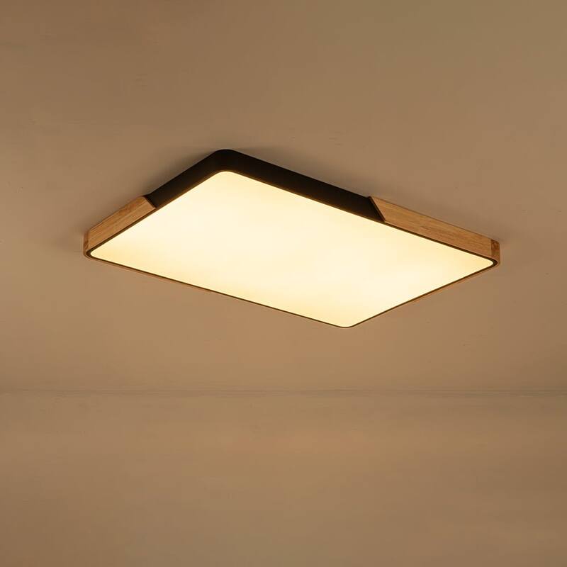 Farmhouse Ultra-thin Rectangle Dimmable LED Flush Mount Light
