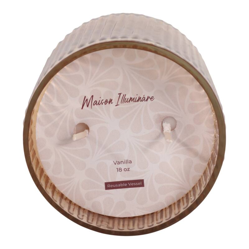 Modern Round Glass Candle on Base - 5" - 5.0"