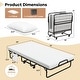 preview thumbnail 4 of 7, Twin Size Rollaway Guest Folding Bed with Mattress Sturdy Heavy Duty Frame