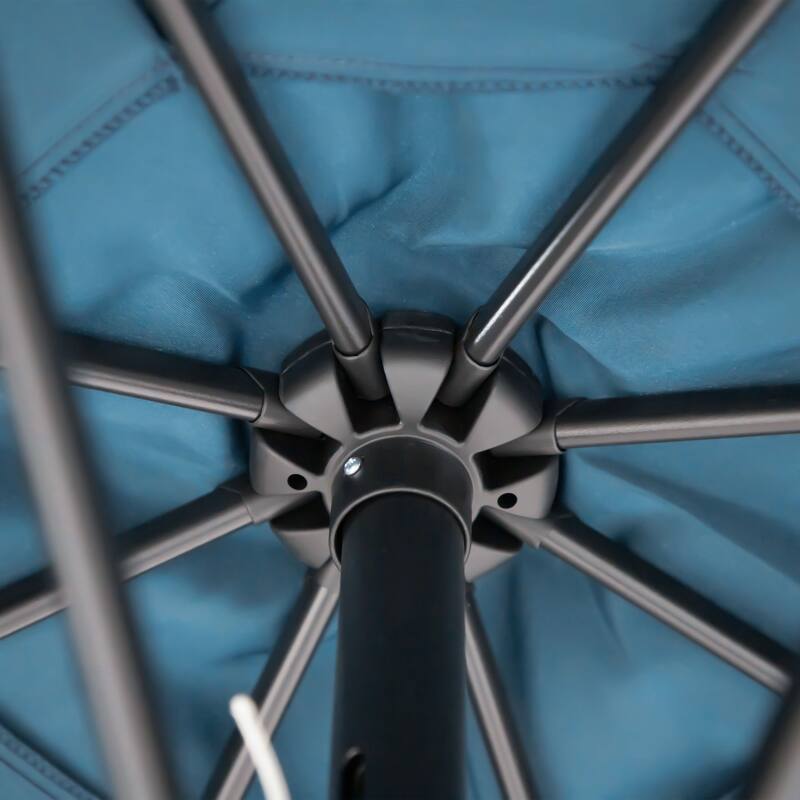 Wane 9-foot Steel Round Crank Market Umbrella by Furniture of America