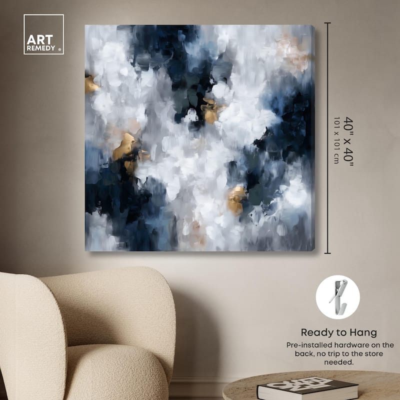 Midnight and Ivory I Canvas by Art Remedy, Gallery Wrapped