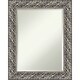 preview thumbnail 9 of 10, Wall Mirror, Silver Luxor Wood 24.00 x 30.00 - Medium (15''-32'' high)