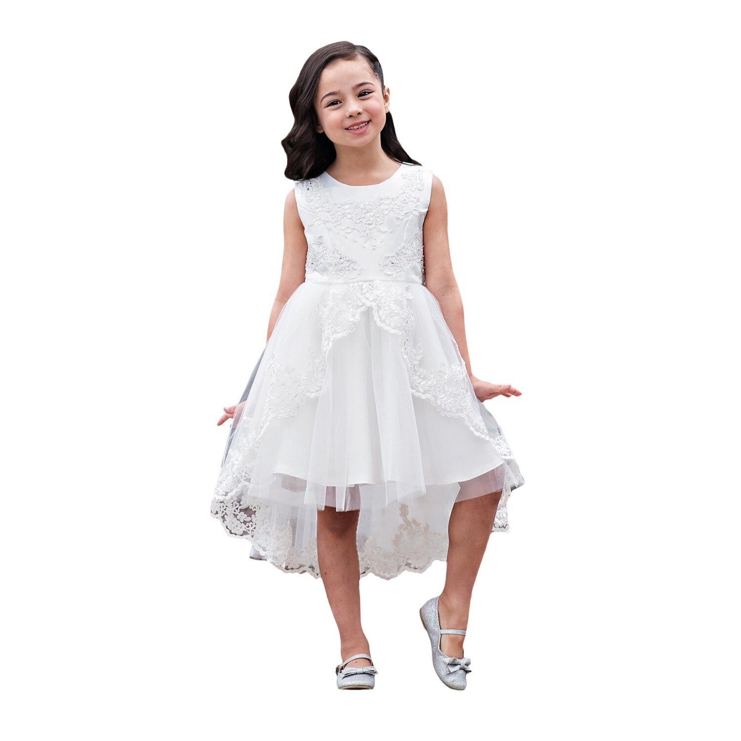 girls white dress top