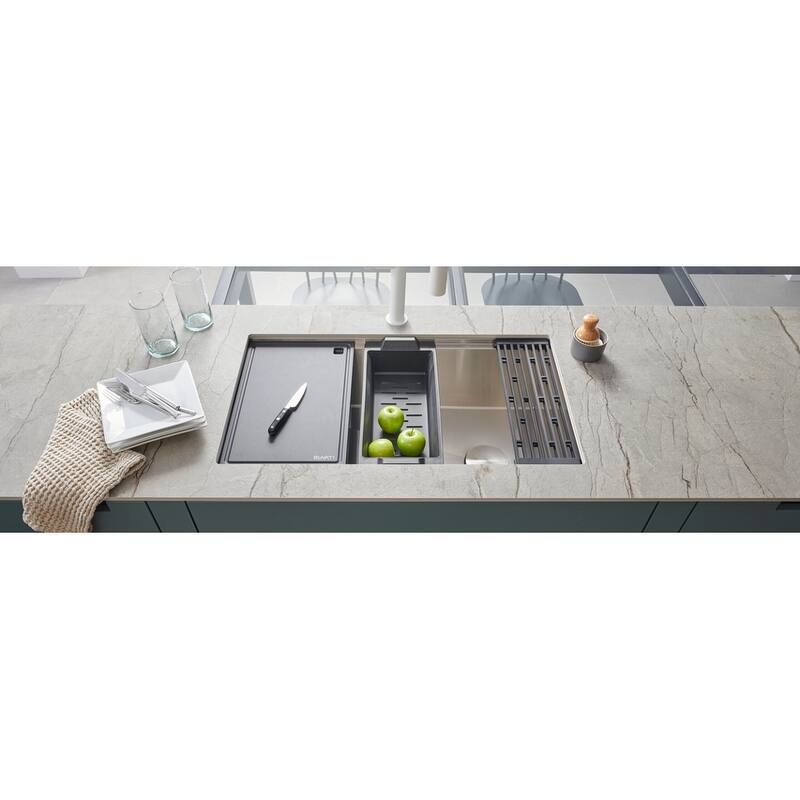Ruvati Black Silicone Foldable Drying Rack for Workstation Sinks Trivet Window Pane Design - RVA1397