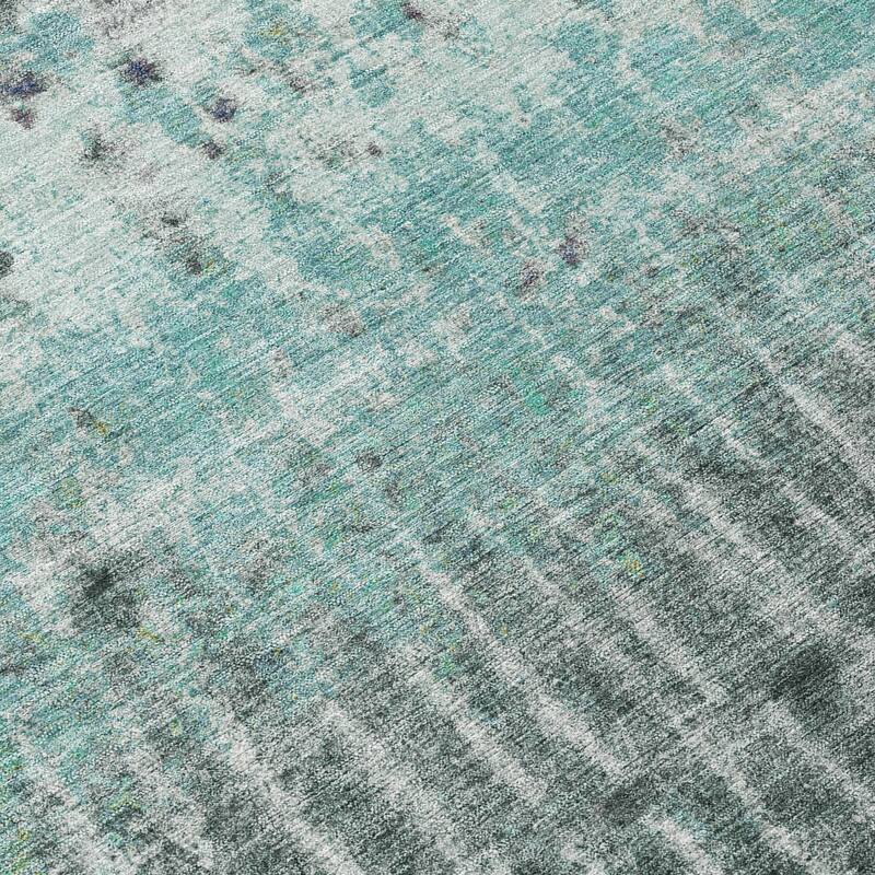 Machine Washable Indoor/ Outdoor Boho Modern Chantille Rug