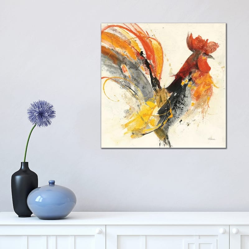 iCanvas "Festive Rooster I" by Albena Hristova Canvas Print - 18x18x1.5