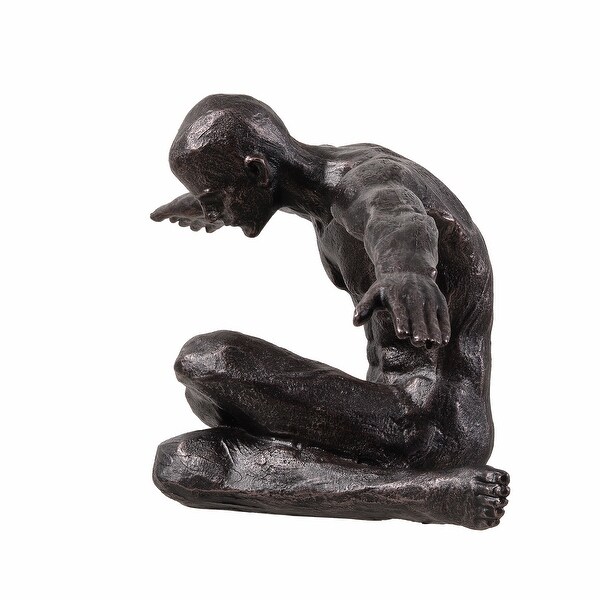 Stretching Human Sculpture Resin Home Decor Contempory Tabletop
