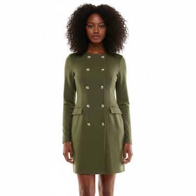 Nanette Lepore Military-Inspired Double-Breasted Dress