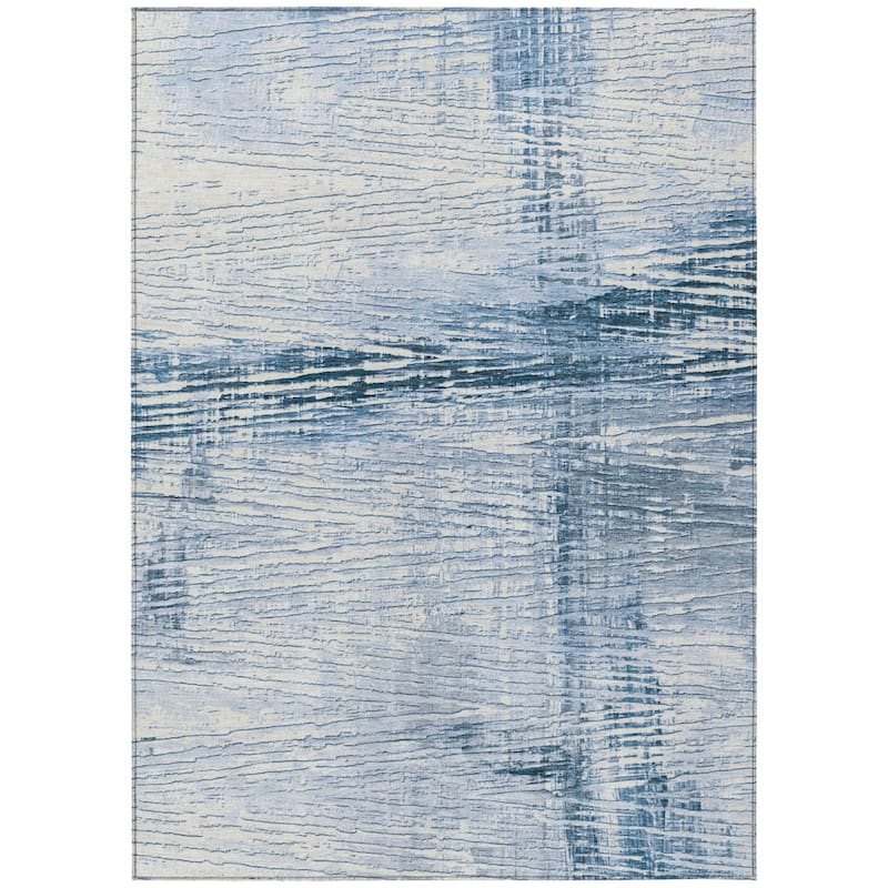 HomeRoots Striped Transitional Rectangle Outdoor Rug