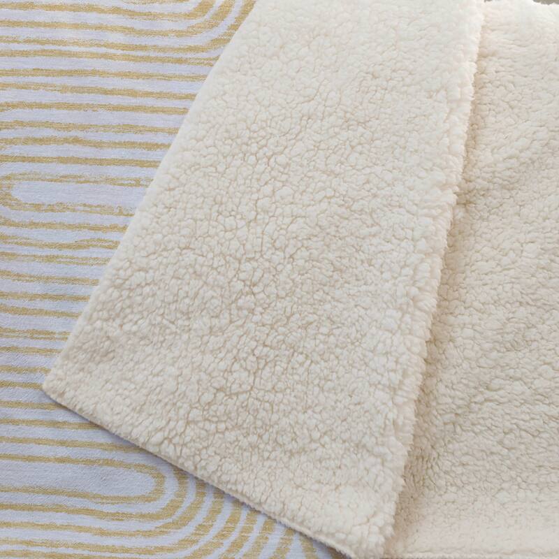 Premium Machine Washable Contemporary Sherpa Throw Blanket