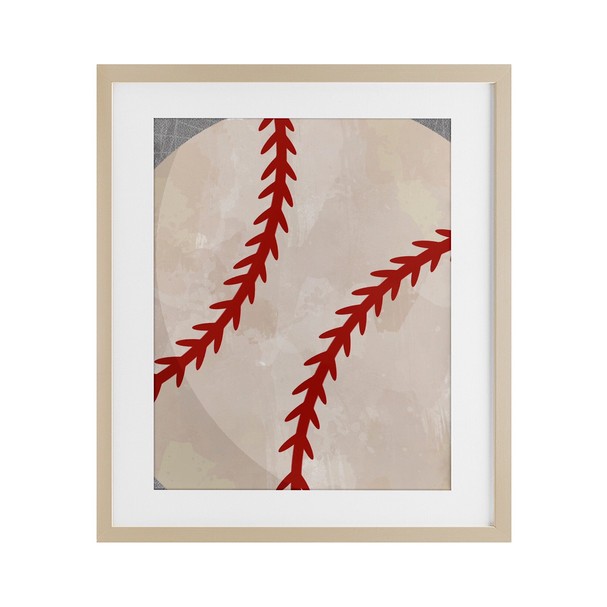 Stupell Bouncing Fun Baseball Under Glass Framed Design By Christine Simpson Art