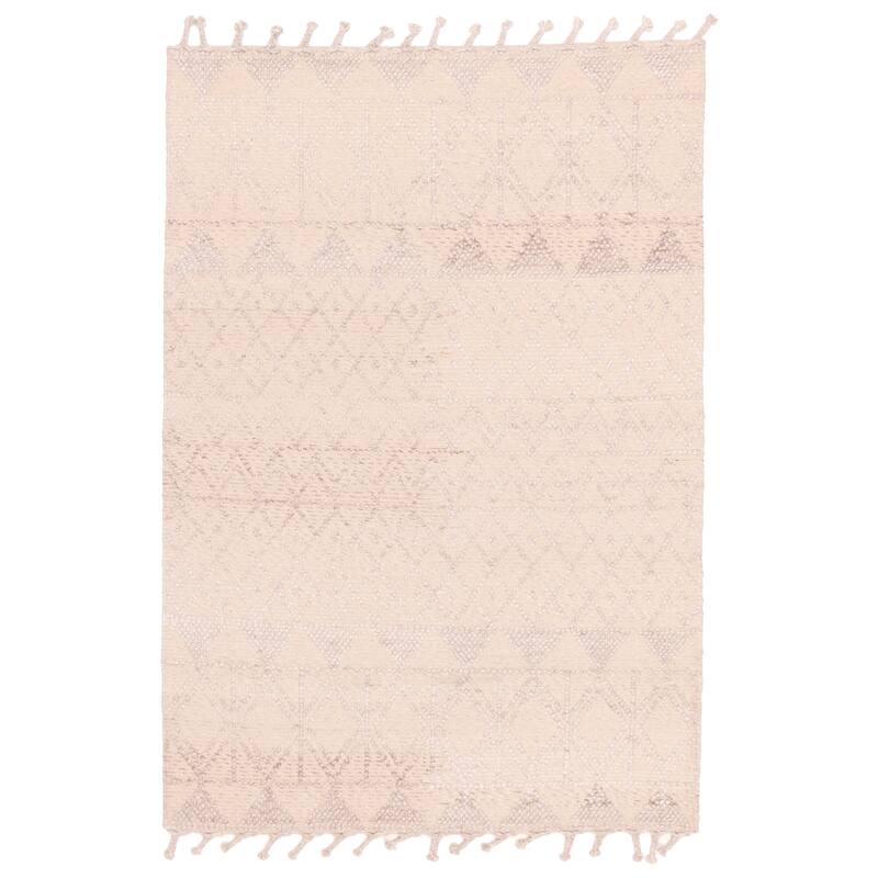 ECARPETGALLERY Braid weave Sienna Beige Wool Rug - 5'0 x 7'6