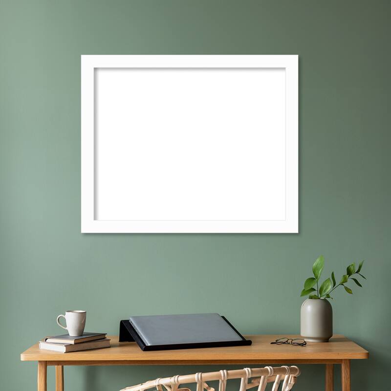 Amanti Art Basic Black Narrow Framed Dry Erase Magnetic Board