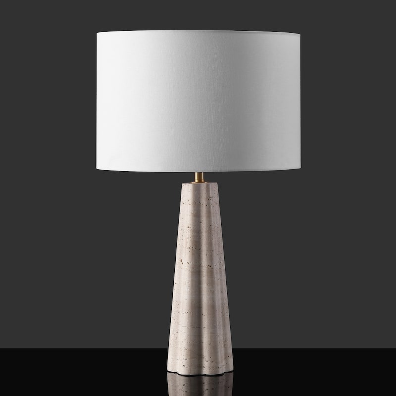 SAFAVIEH Couture Naveen Travertine Table Lamp - 15"W x 15"D x 25"H