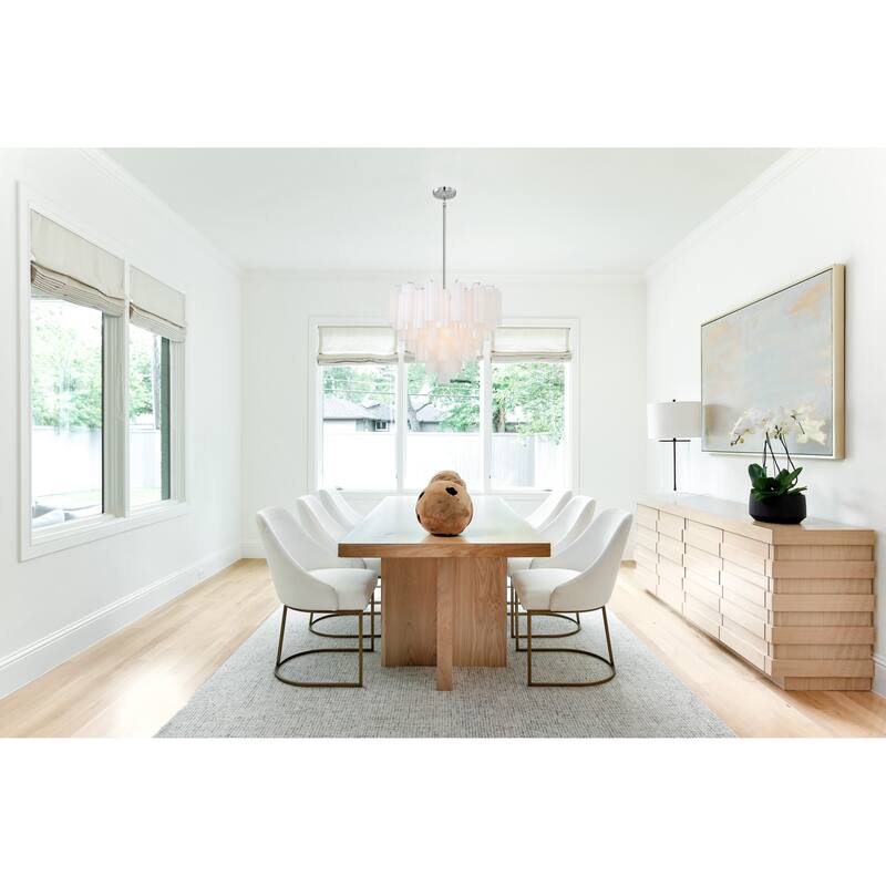 Crystorama Lighting Group ADD-312-WH Addis 12 Light 27" Wide Waterfall
