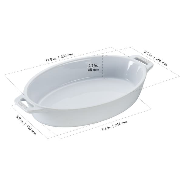 STAUB Ceramic 11inch Oval Baking Dish Bed Bath & Beyond 14387323