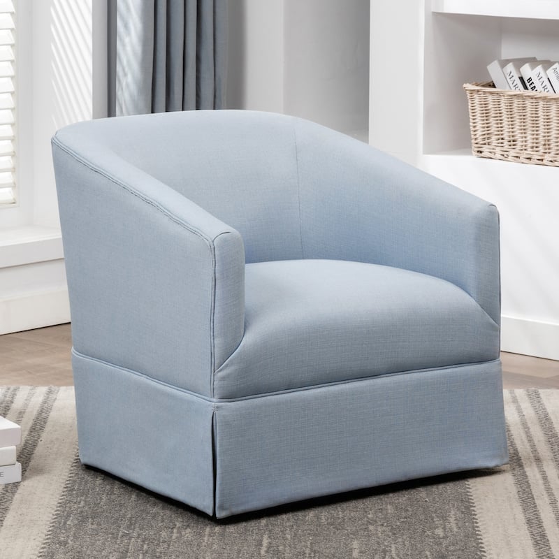 Elayne Skirted Fabric Swivel Accent Chair by Greyson Living