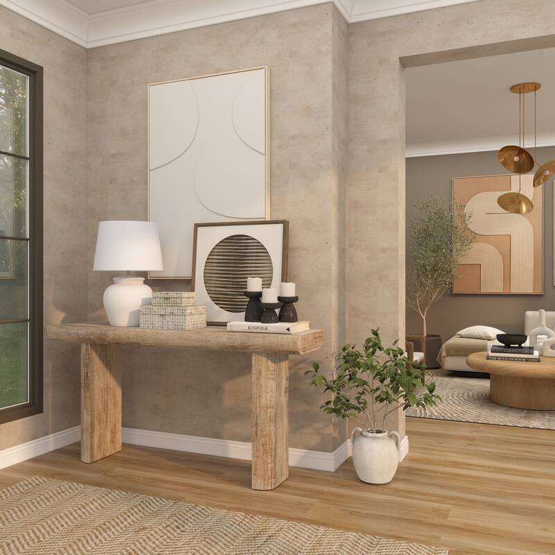 Black Wood Short Wide Distressed Decorative Candle Holder (Set of 3)