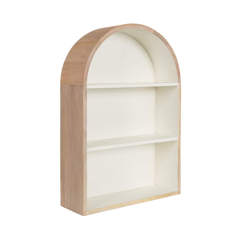 Kate and Laurel Arcott Arch Wall Shelf - 18x6x26 - White/Natural