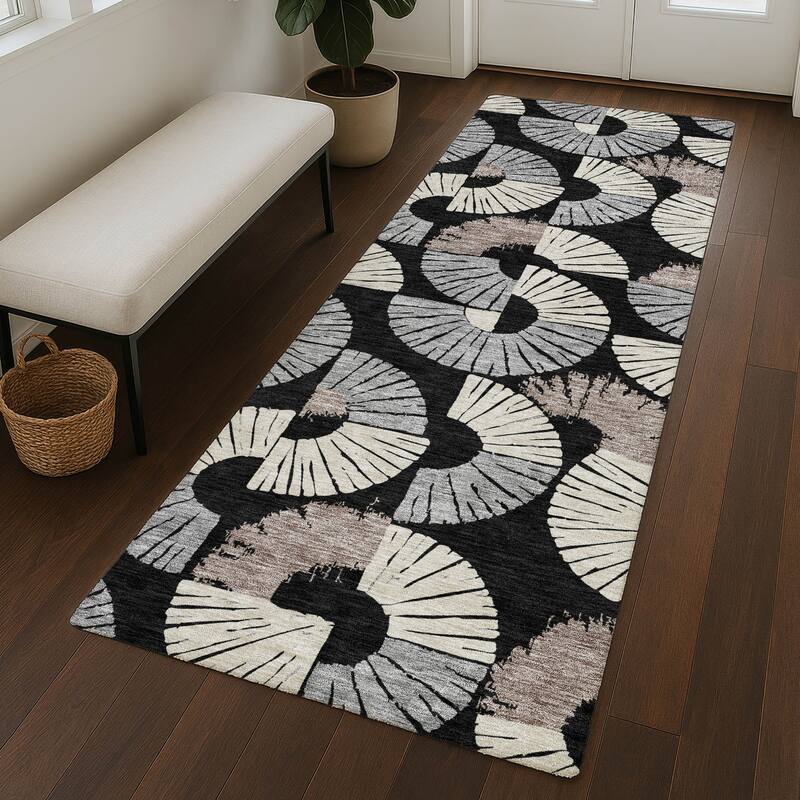 Machine Washable Indoor/ Outdoor Modern Jay Chantille Rug
