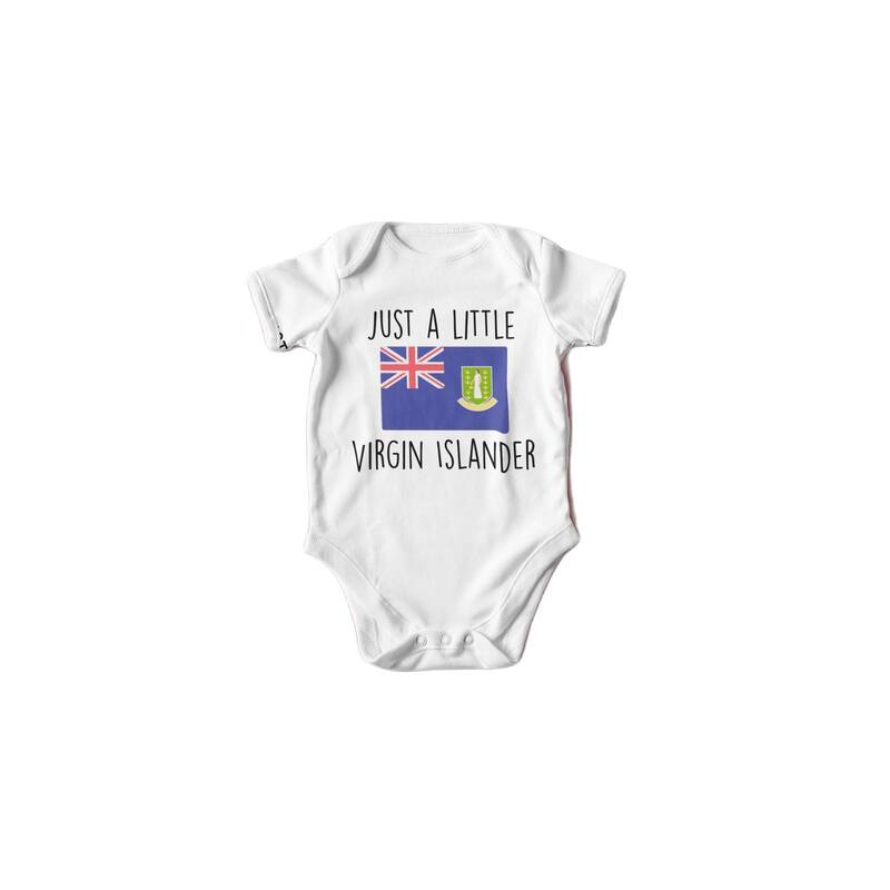 British Virgin Islands - Baby Boy Girl Clothes Infant Bodysuit Funny Cute Newborn - White - 0-3M