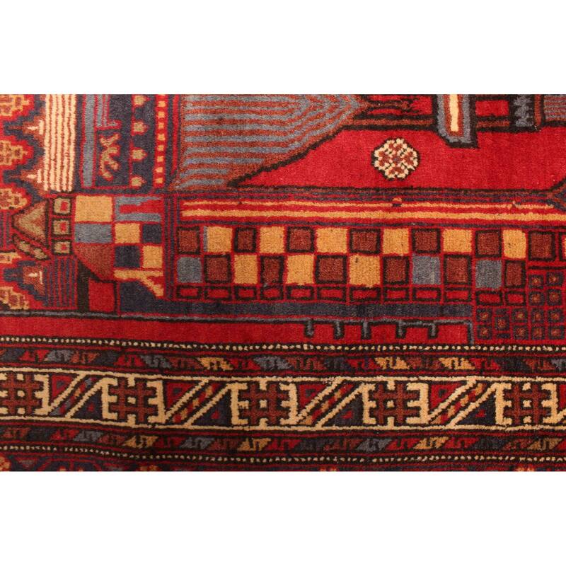 ECARPETGALLERY Hand-knotted Teimani Red Wool Rug - 2'9 x 4'7
