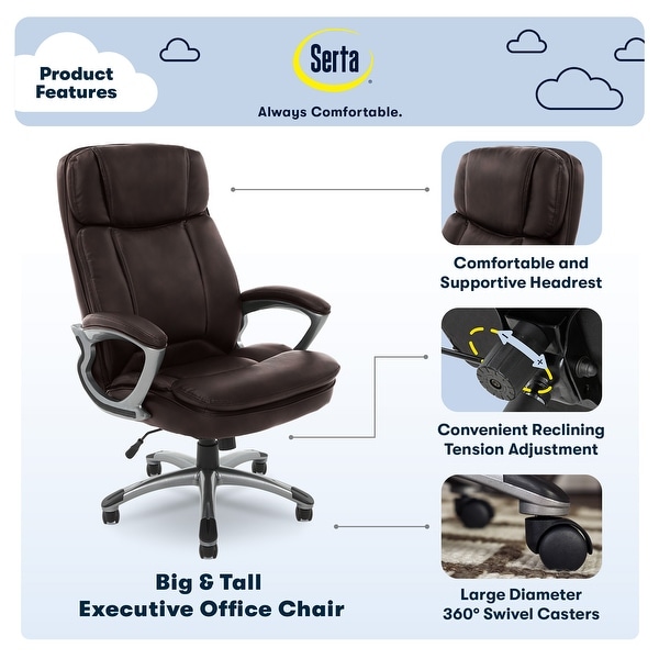 Serta big & tall executive chair shop
