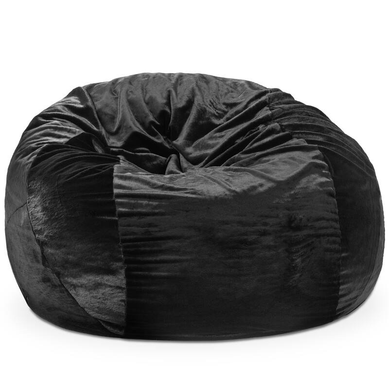 Jaxx Saxx 6 Foot Giant Bean Bag Chair For Adults - Premium Synthetic Faux Rabbit Fur