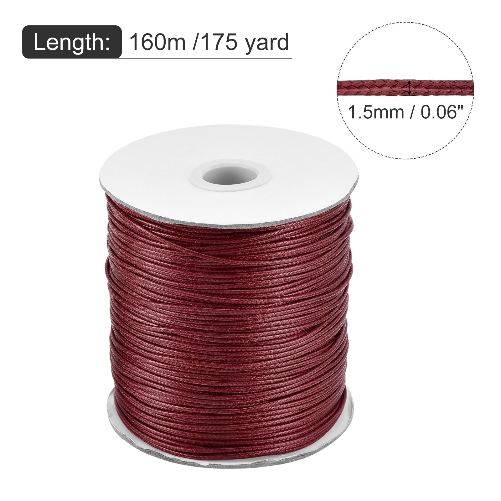 Waxed Cord Waxed Polyester Cord Wax String for Bracelet Making,Necklaces, Beading,Jewelry Making and DIY Crafts