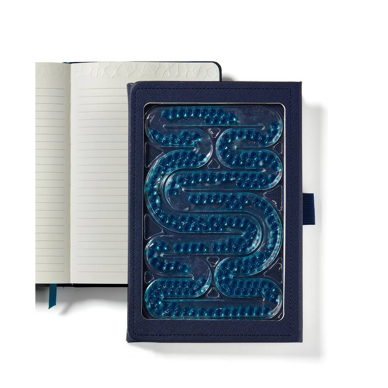 Lifelines Sensory Journal with Tactile Cover & Embossed Paper + Pen bundle - Blue