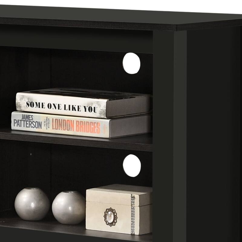 TV Stand with Open Shelves and Cable Management