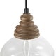 preview thumbnail 10 of 10, The Gray Barn Modern Farmhouse 1-Light Wood Pendant Lights with Pumpkin Glass Shade - 7.5'' L x 7.5'' W x 7.5'' H