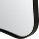 preview thumbnail 4 of 4, Curved Rectangular Frame Vanity Wall Mirror - 34" - Black