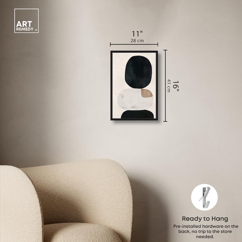 Pebble Pillars II Canvas by Art Remedy
