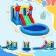 preview thumbnail 3 of 7, Qaba Inflatable Bounce House, 4 in 1 Bouncy Castle with Slide, Basketball Hoop, Ball Pit, 370W Blower, 163" x 81" x 75"