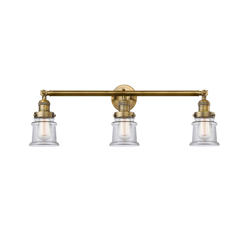 Innovations Lighting Canton - 3 Light 30" Bath Vanity Light - Clear/Brushed Brass