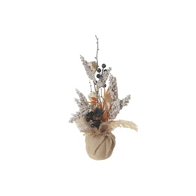Season Of Autumn Burlap Pot - Set of 2