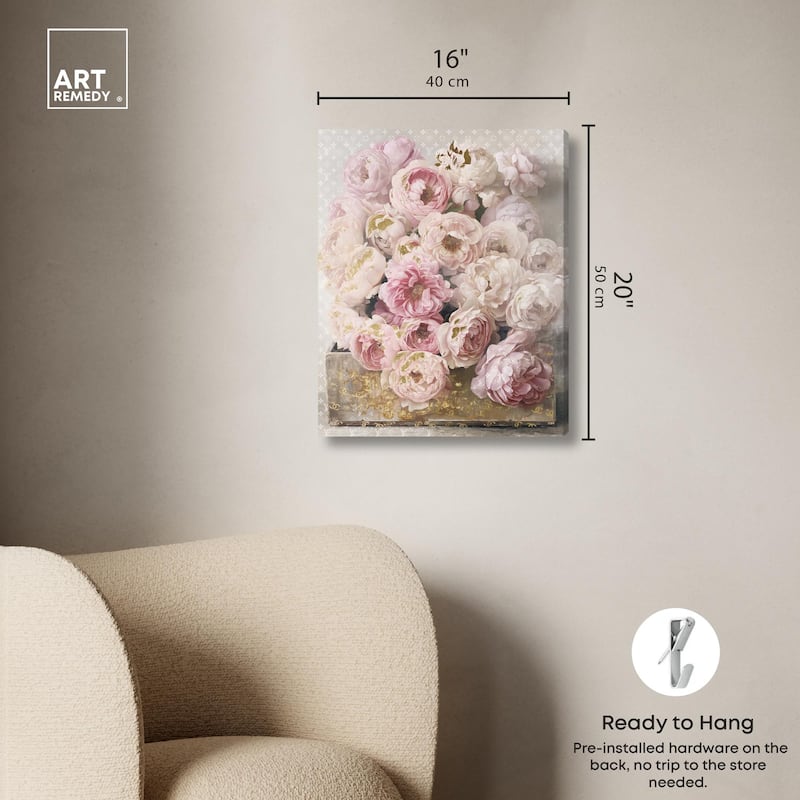 Beautiful Glam Floral Case Canvas by Art Remedy, Gallery Wrapped