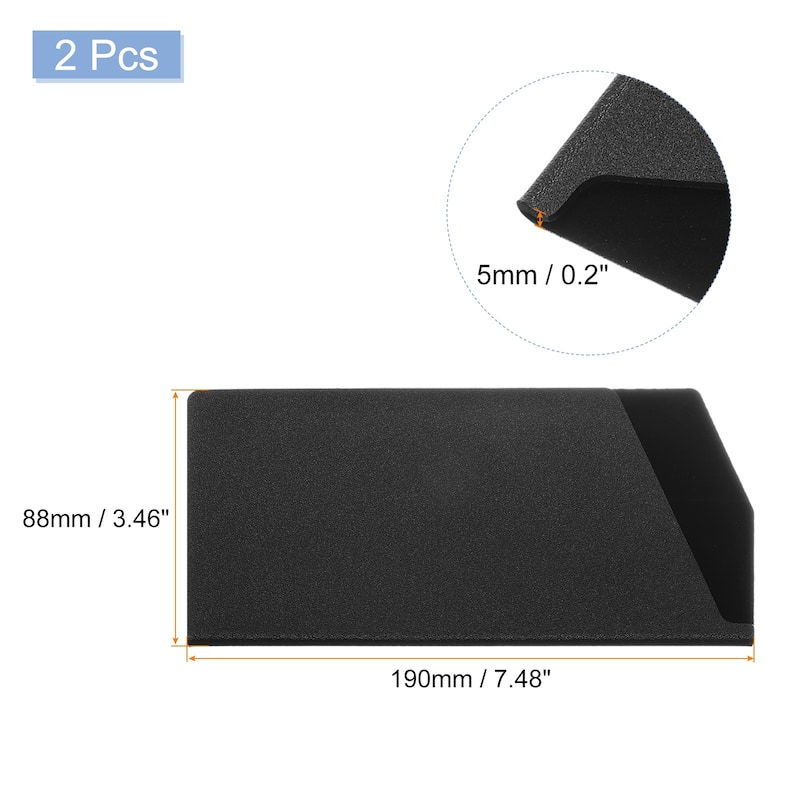 7.5"x3.5" Knife Edge Guards Knife Cover Sleeves Knife Blade Protector - Black - 2Pcs
