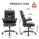 preview thumbnail 20 of 19, Ergonomic High Back Office Chair, Swivel Task Chair with Adjustable Flip-up Armrest, PU Leather Computer Desk Chairs with Wheels