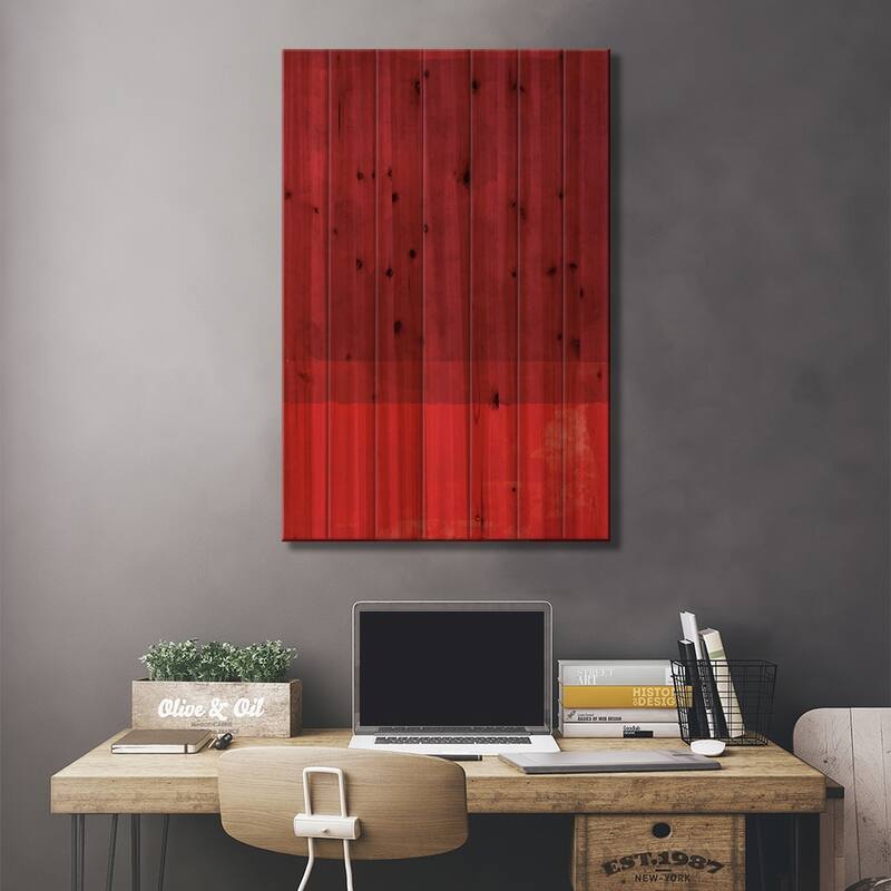 Minimal Watercolor II Print On Wood by Jay Stanley - Multi-Color