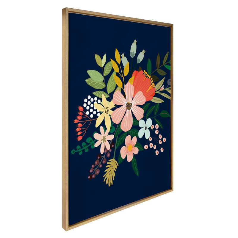 Carson Carrington C Framed Canvas - 28x38 - Plastic - Gold