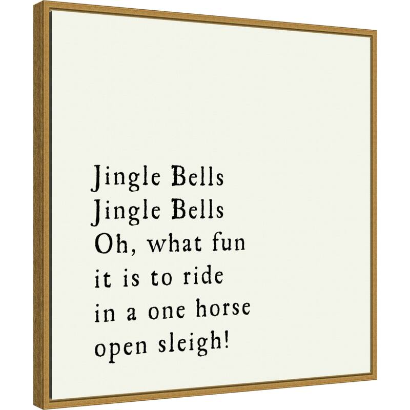 Jingle Bells by Amanti Art Portfolio Framed Canvas Wall Art