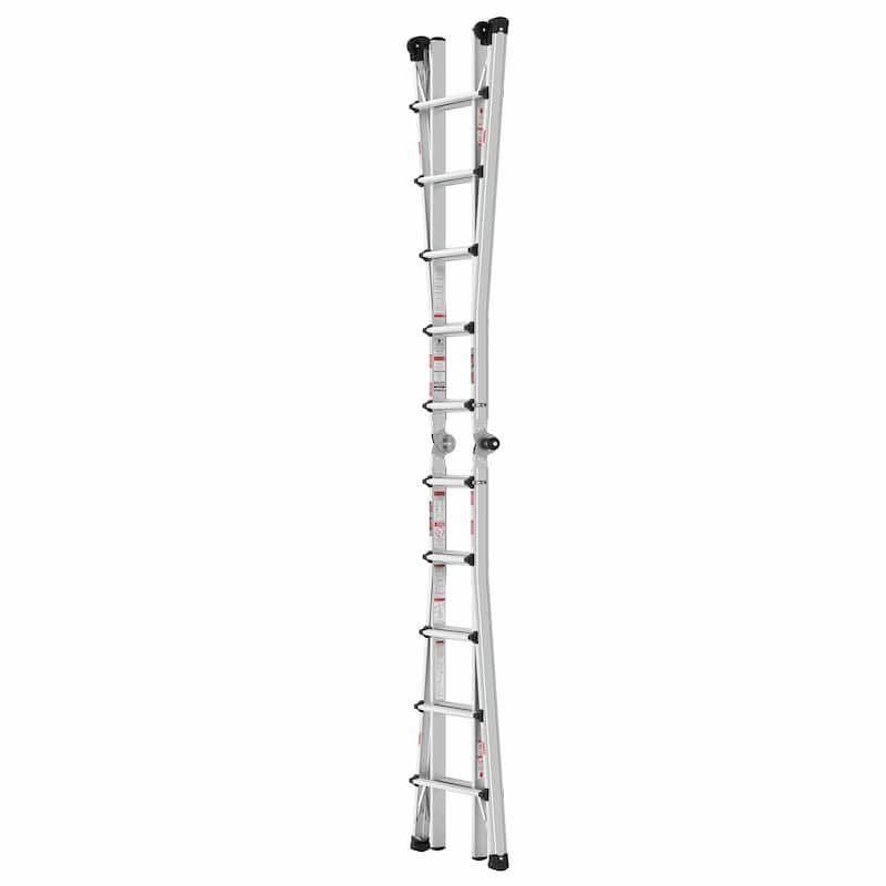 22 FT Aluminum Multi-Position Ladder with Wheels