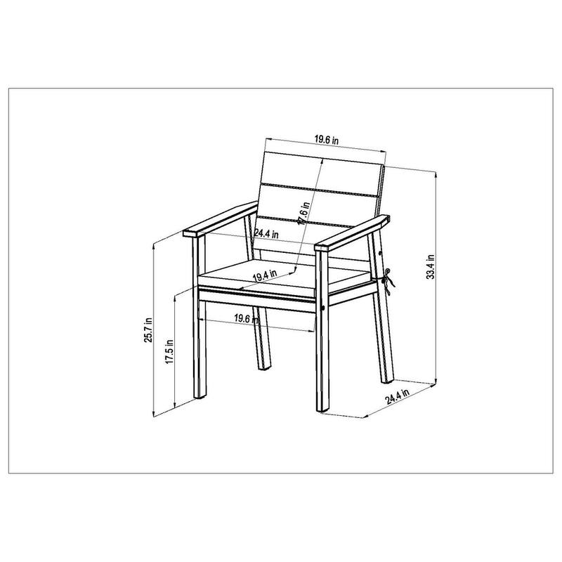 Amazonia Megan 9 piece Patio Dining Wood Set - 9 Piece